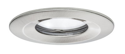 Rundes Einbaustrahler-Gehäuse aus gebürstetem Edelstahl für LED-Deckenbeleuchtung