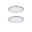 Panneau LED Abia rond 300mm 2x22W 2x2200lm 2700K Chrome mat Deux plafonniers LED ronds avec cadre en aluminium argenté et diffuseur blanc pour éclairage moderne