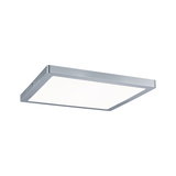 Modernes quadratisches LED-Deckenpanel in Aluminium silber mit weißem Licht für Wohnräume