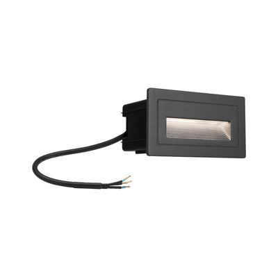 Rechthoekige zwarte LED-inbouwlamp met kabel voor moderne binnenverlichting