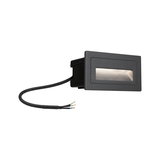 Rectangular black LED recessed light with cable for modern indoor lighting solutions