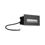 Rechteckiger LED-Einbauleuchte in Schwarz mit Kabel für moderne Innenbeleuchtung