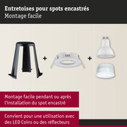 Pièces en plastique noires et blanches pour montage facile de spots encastrés LED