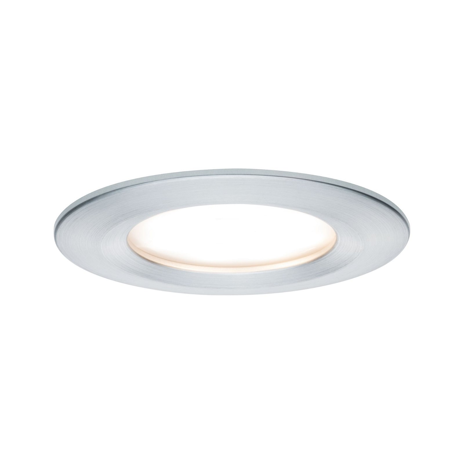 LED Recessed luminaire Nova Plus Coin Rigid IP44 round 78mm Coin 6,8W 425lm 230V dimmable 2700K Turned aluminium
