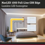 Modules d'angle LED MaxLED 1000 Full-Line COB Edge gris avec lumière blanche chaude pour éclairage homogène