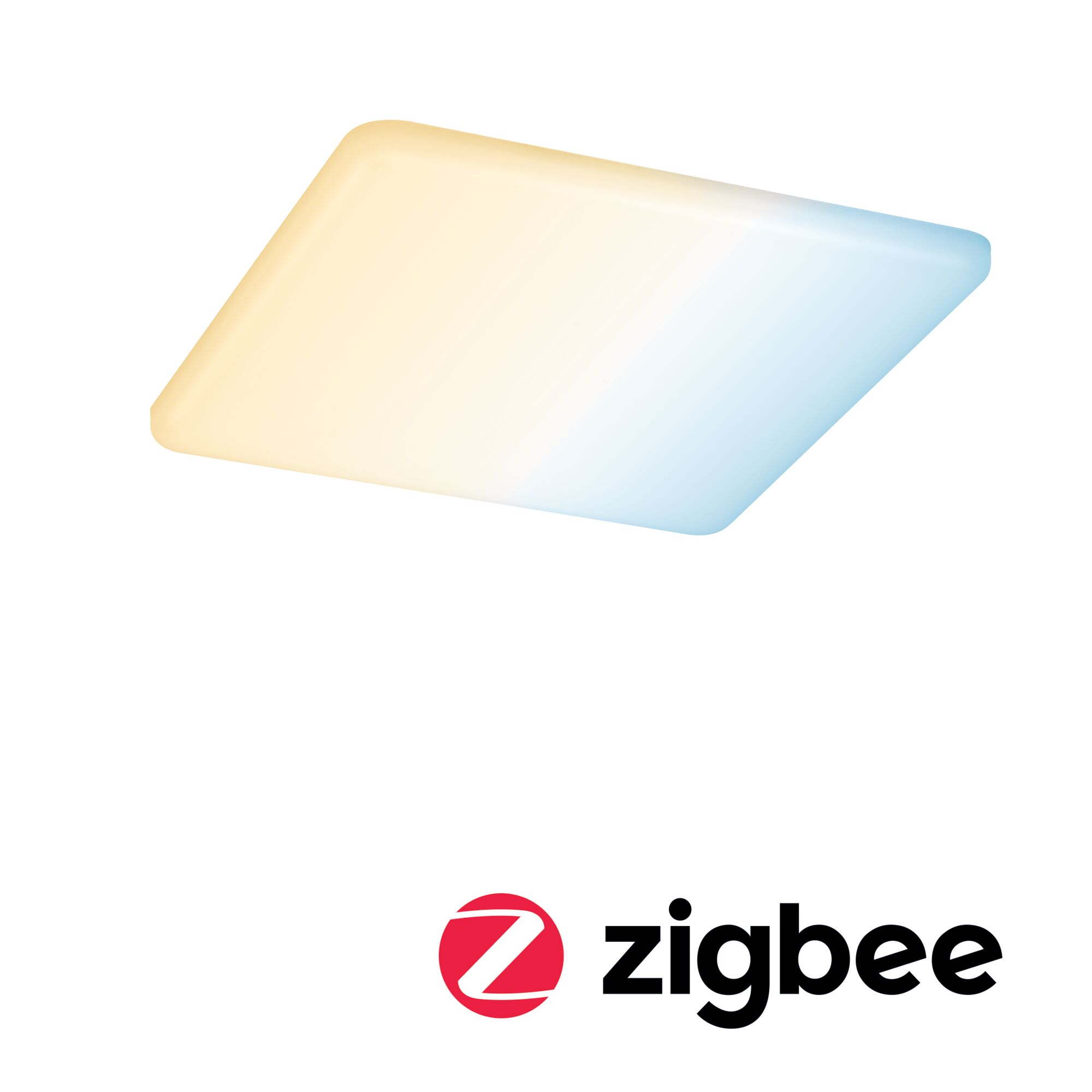 Quadratische LED-Deckenleuchte mit warmweißem und kaltweißem Licht für smarte Beleuchtung