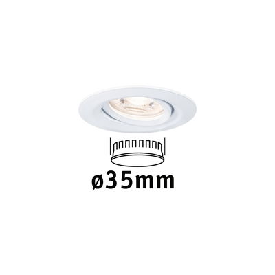 Spot encastré blanc en plastique de 35 mm de diamètre pour éclairage LED intérieur