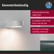 Wandlamp van hoogwaardig materiaal met zeewaterbestendige grijze aluminium behuizing en LED-licht