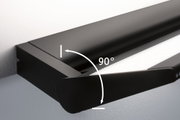 Schwarze LED-Wandleuchte aus Metall mit einstellbarem 90-Grad-Winkel für moderne Innenbeleuchtung
