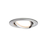 Spot rond en acier inoxydable brossé avec lumière LED orientable pour un éclairage polyvalent