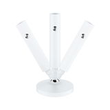 White rotatable metal LED ceiling spotlight with three light arms for flexible lighting