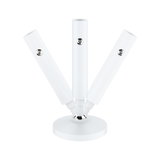 White rotatable metal LED ceiling spotlight with three light arms for flexible lighting