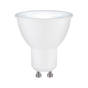Hvid LED-reflektorlampe med GU10-fatning i plastik til energibesparende belysning