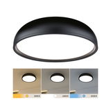 Runde LED-Deckenleuchte in Schwarz mit einstellbarer Farbtemperatur von 3000 bis 6500 Kelvin für Wohnräume