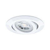 Spot encastré rond blanc en plastique avec lumière LED orientable pour un éclairage flexible