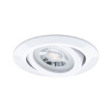 Spot encastré rond blanc en plastique avec lumière LED orientable pour un éclairage flexible