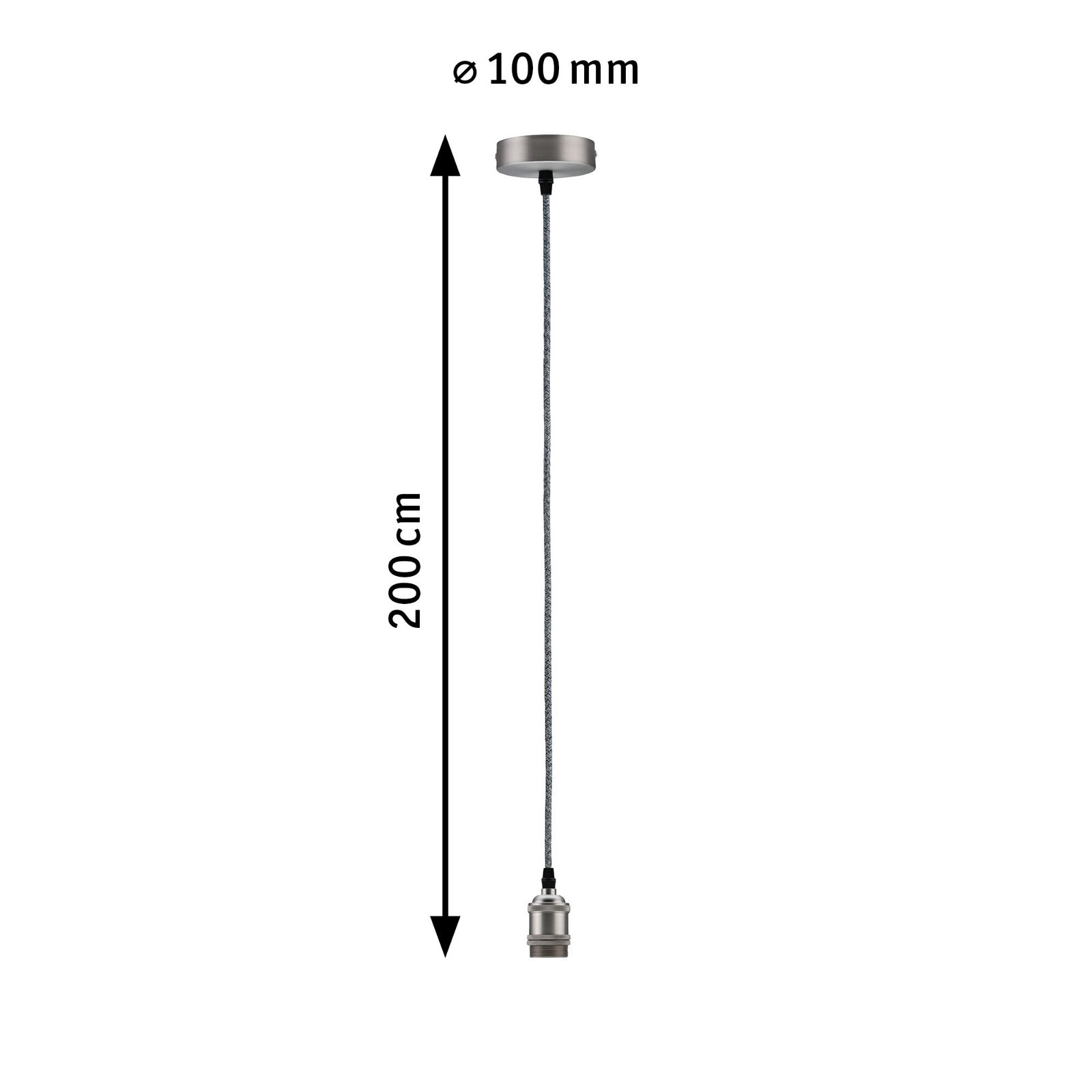 Neordic Hanglamp Eldar E27 max. 60W Grijs/Nikkel dimbaar Metaal