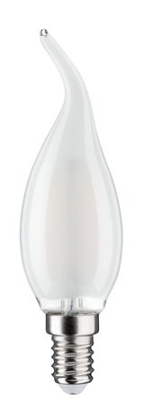 Ampoule LED blanche en forme de bougie avec verre incurvé et culot E14 pour éclairage décoratif