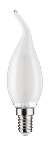 Ampoule LED blanche en forme de bougie avec verre incurvé et culot E14 pour éclairage décoratif
