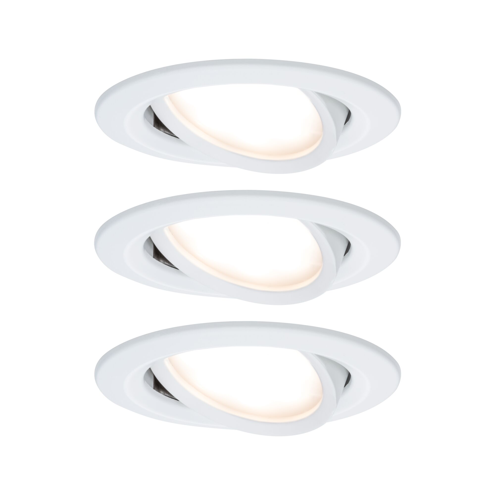 LED Recessed luminaire Nova Plus Coin Basic Set Swivelling round 84mm 50° Coin 3x6W 3x470lm 230V dimmable 2700K Matt white LED Recessed luminaire Nova Plus Coin Basic Set Swivelling round 84mm 50° Coin 3x6W 3x470lm 230V dimmable 2700K Matt white