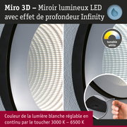 Miro 3D miroir lumineux LED avec effet de profondeur Infinity et lumière blanche réglable 3000K-6500K