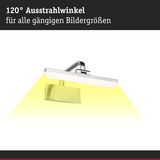 Moderne LED-Bilderleuchte aus Metall in Silber mit 120° Ausstrahlwinkel für Wandbilder