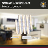 MaxLED 1000 basic set warm white LED strip with power supply for versatile home lighting