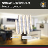 MaxLED 1000 basic set warm white LED strip with power supply for versatile home lighting