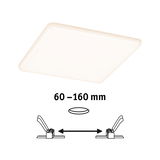 Quadratische weiße LED-Deckenleuchte mit einstellbarem Abstand von 60 bis 160 mm für moderne Beleuchtung