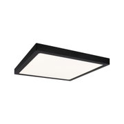 Schwarze quadratische LED-Deckenleuchte mit weißem Diffusor aus Kunststoff für modernes Raumlicht