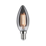 Candle-shaped LED bulb with clear glass and E14 base for energy-efficient lighting