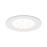 Ronde witte LED inbouwspot met warm wit licht voor energiezuinige kamerverlichting