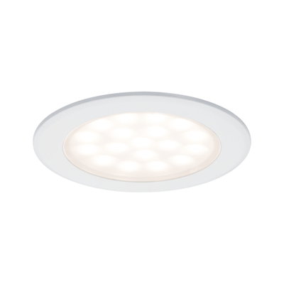 Spot encastré LED rond blanc avec lumière blanc chaud pour éclairage économique intérieur