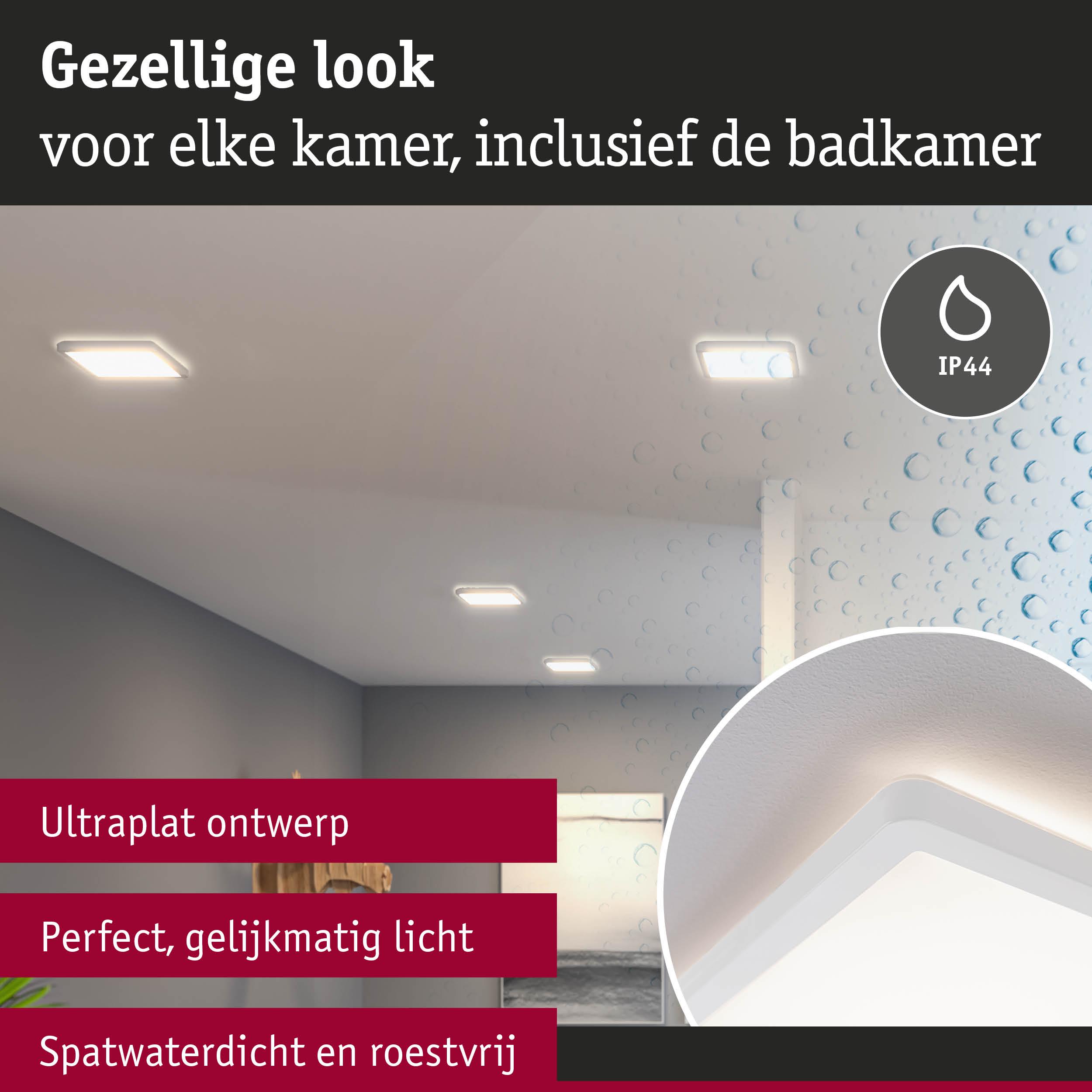 Ultradunne witte LED-plafondlamp IP44 waterdicht voor badkamer met gelijkmatig licht