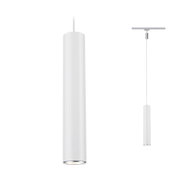 Moderner weißer Aluminium-Pendelleuchte mit zylindrischem Design und LED-Beleuchtung für Innenräume