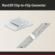 MaxLED transparante clip-to-clip connector voor LED-strip verbinding