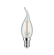 LED-Leuchtmittel in Kerzenform mit klarer Glasoberfläche und E14-Fassung für dekorative Beleuchtung