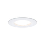 Round white LED recessed panel made of plastic with warm white light for modern room lighting