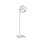 Modern white LED desk lamp with square head and touch switch for stylish home lighting