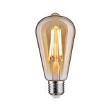 Vintage LED-Glühbirne mit bernsteinfarbenem Glas und E27-Fassung für dekorative Beleuchtung