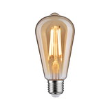 Vintage LED-Glühbirne mit bernsteinfarbenem Glas und E27-Fassung für dekorative Beleuchtung