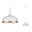 Neordic Luminaire en suspension Embla E27 max. 20W Blanc dépoli/Doré gradable Métal Suspension moderne blanche avec bord doré en métal pour un éclairage intérieur élégant