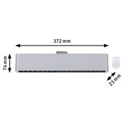 Grey LED linear spotlight 372 mm long and 74 mm high for modern indoor lighting solutions