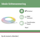 Kleurrijke LED-strip op rol met eenvoudige montage zonder kabel of transformator