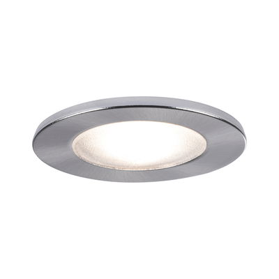 Ronde LED inbouwspot van geborsteld aluminium zilver voor moderne binnenverlichting