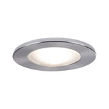 Round LED recessed light in brushed aluminum silver for modern interior lighting solutions