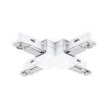 Connecteur en X blanc en plastique et métal pour systèmes d'éclairage sur rail, accessoire d'éclairage