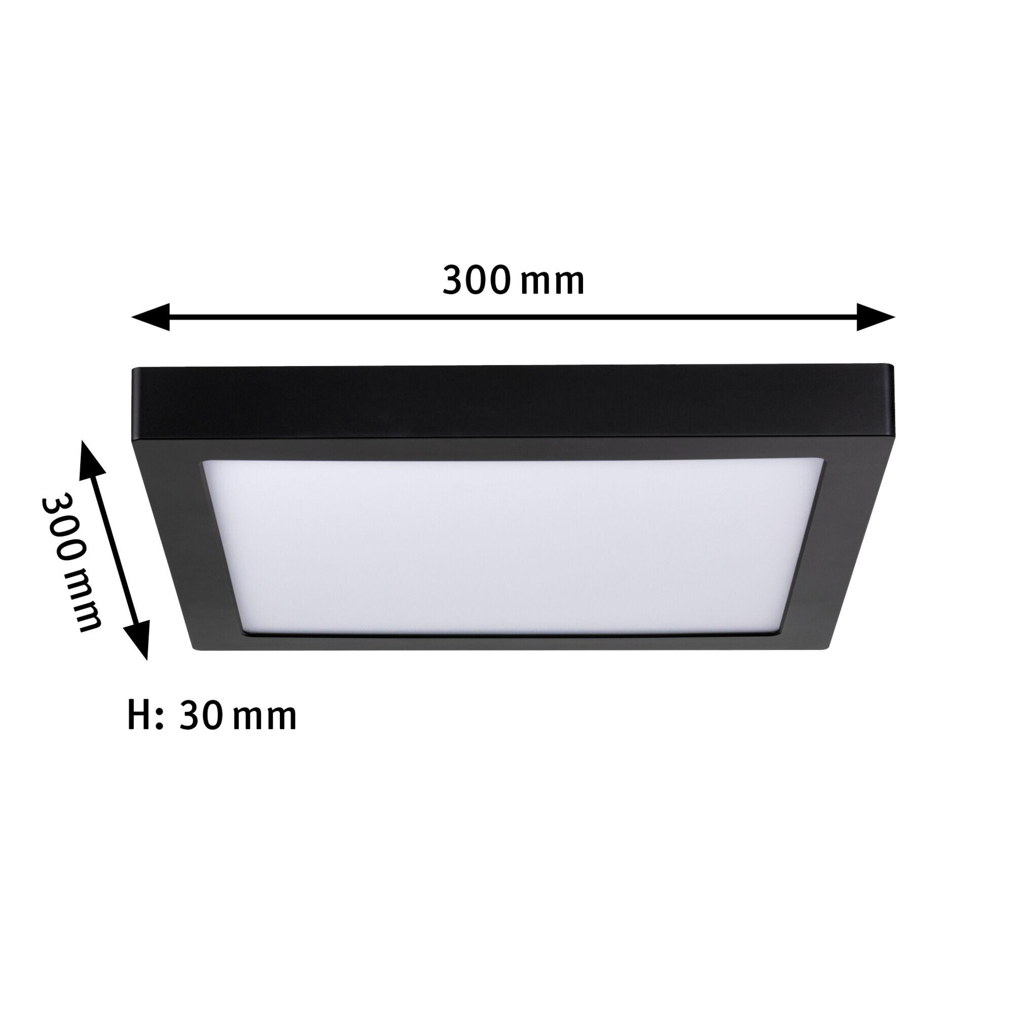 Schwarzes quadratisches LED-Panel mit 300 mm Kantenlänge und 30 mm Höhe für moderne Beleuchtung
