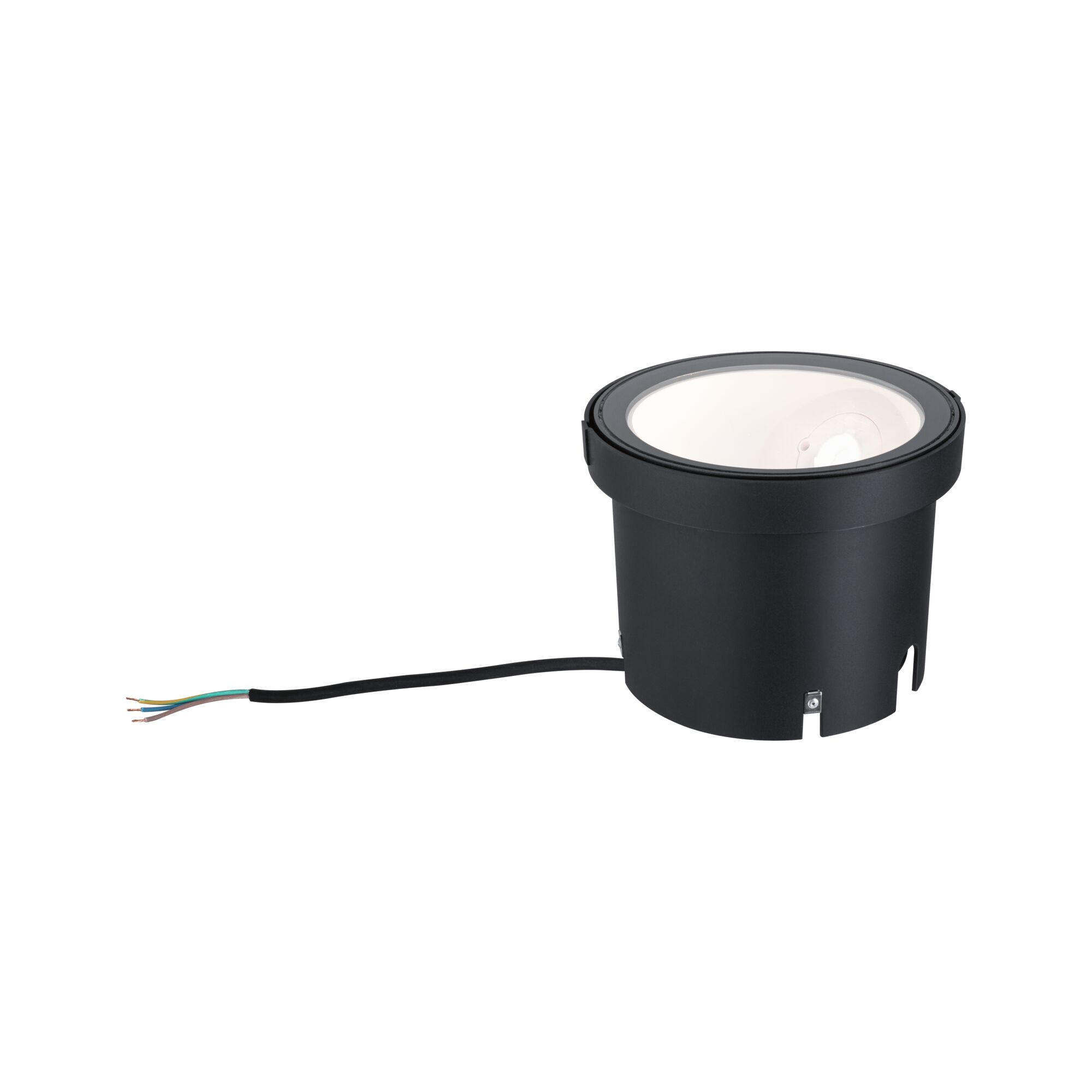 Lèche-mur LED Ocos IP67 177mm 3000K 6,2W 190lm 230V 75° Anthracite Métal Spot LED encastré noir avec lentille en verre et câble pour éclairage intérieur