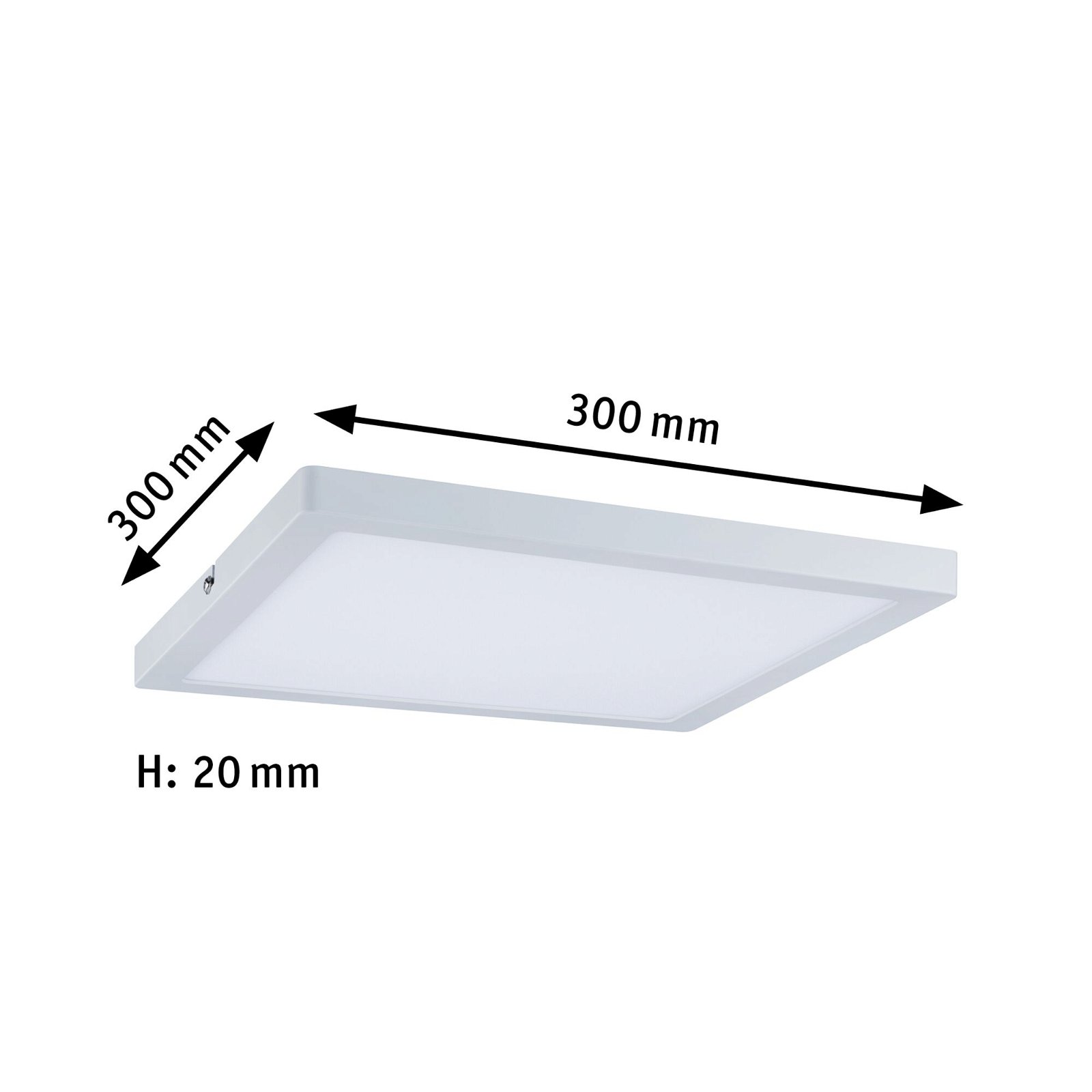 Panneau LED Atria carré 300x300mm 16,5W 1450lm 4000K Blanc dépoli